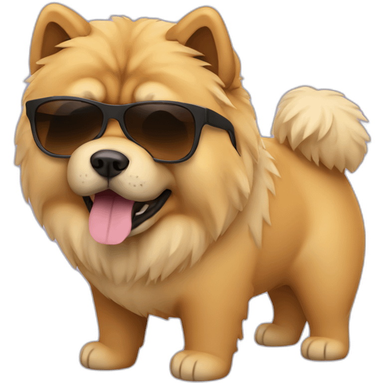 chow chow sunglasses full body emoji