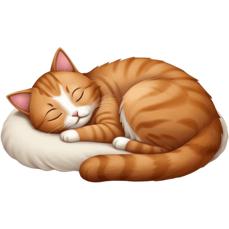 cute cat sleeping on human  bed  emoji