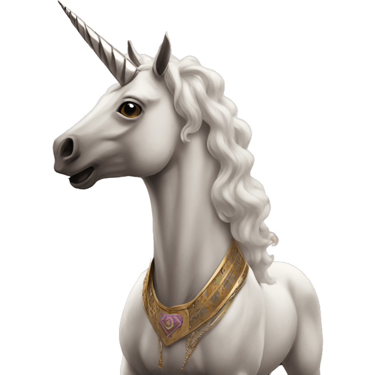 Unicorn smoking in a desert emoji