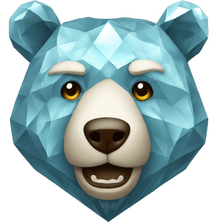 Bear head made out of diamond emoji