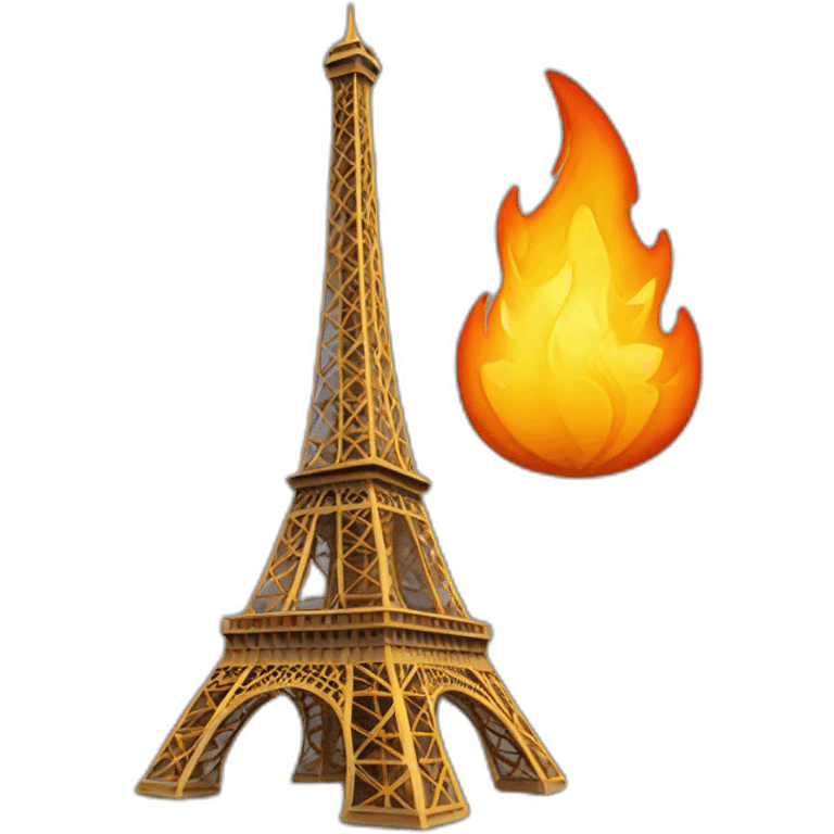 La Tour Eiffel en feu  emoji