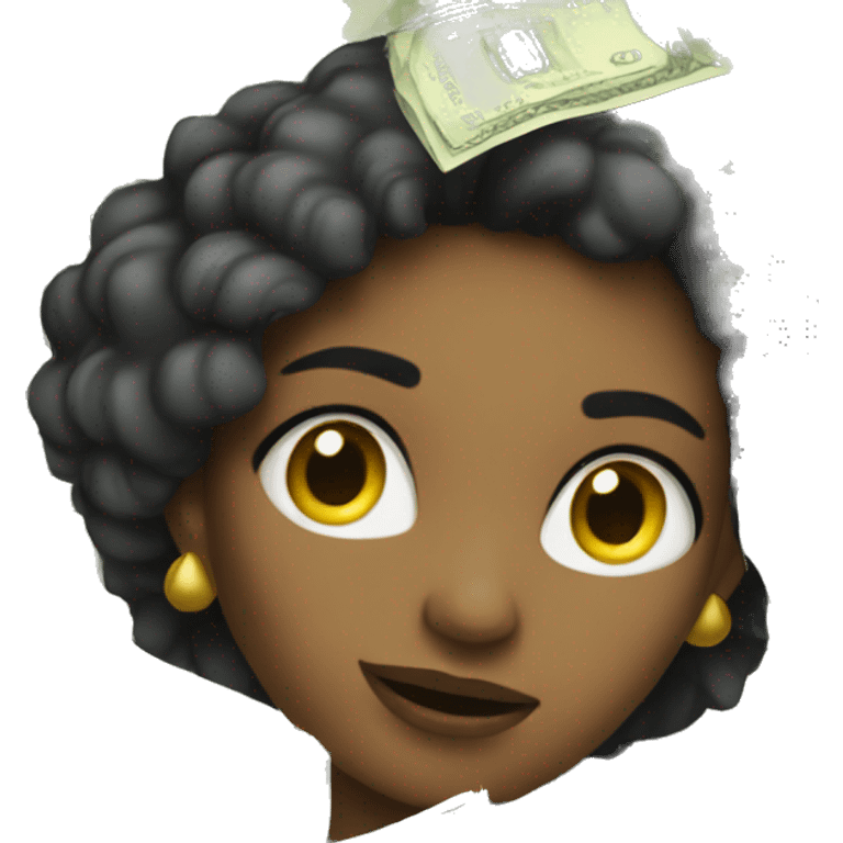 woman with a lot of money emoji