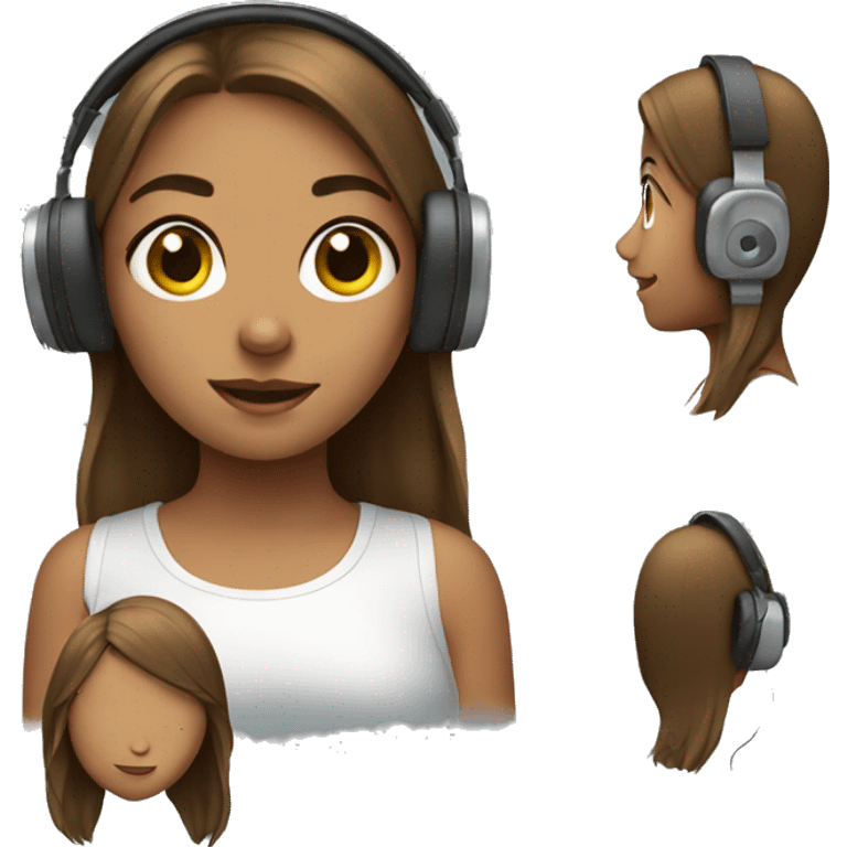 girl with headphone  emoji