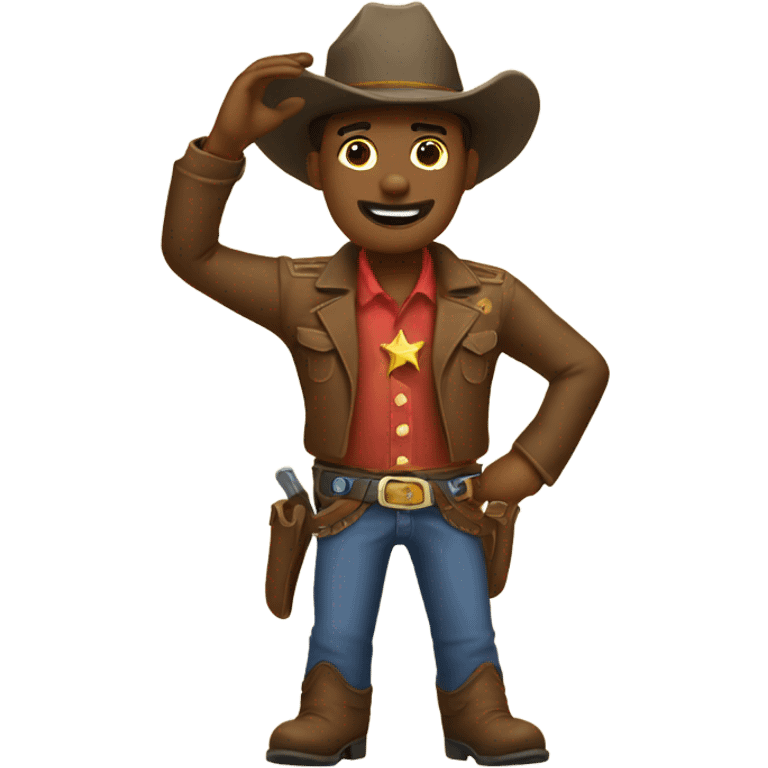 Saluting cowboy emoji