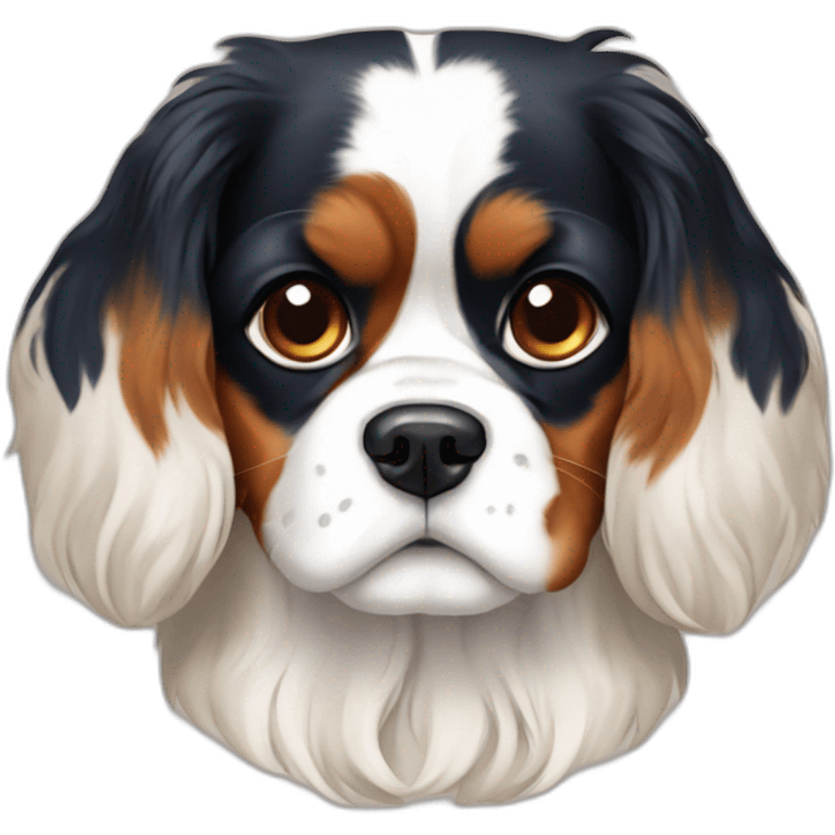 Tricolour King Charles spaniel emoji