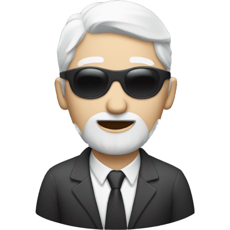 Man with blind fold with white hair emoji