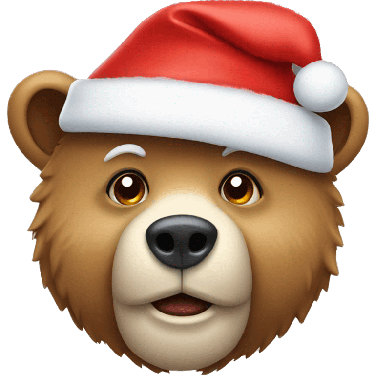 Bear with Santa hat emoji