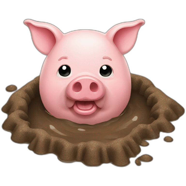 Pig in the mud emoji