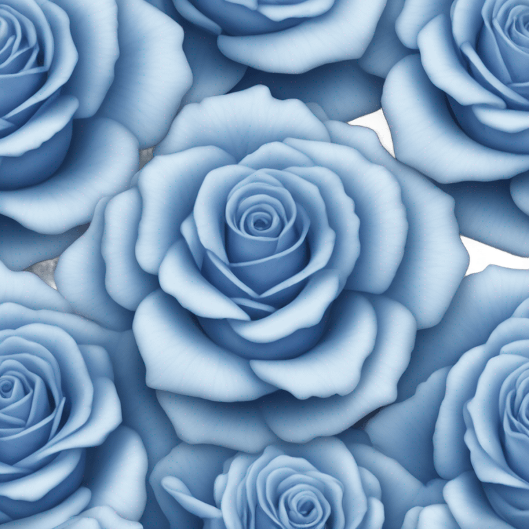 Blue coquette rose emoji