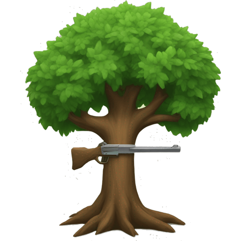 Tree with a weapon emoji