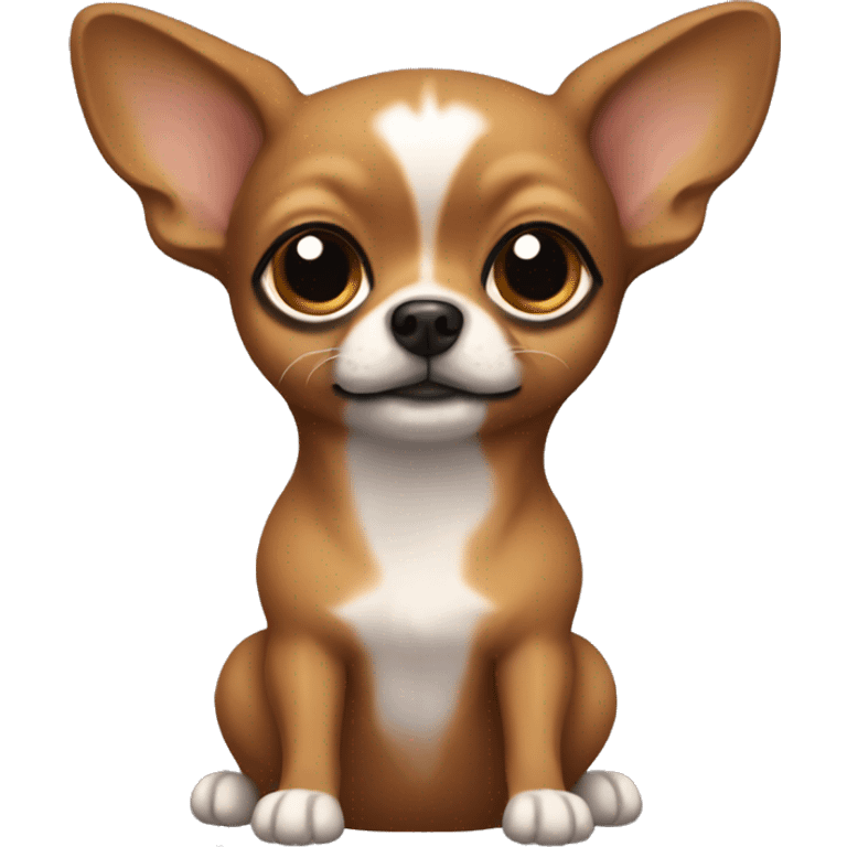 brown chihuaha with curly tail  emoji