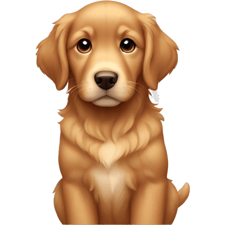 brown golden retriever puppy emoji