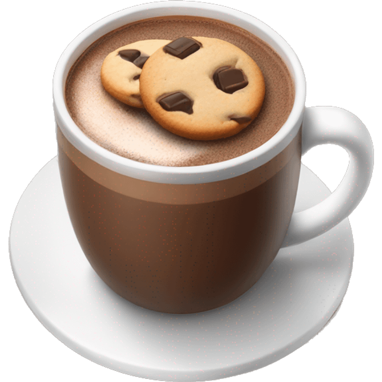 Hot chocolate with cookies emoji