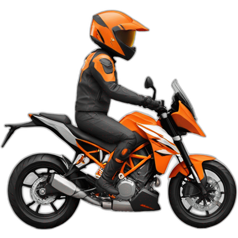 Human riding ktm 390  emoji