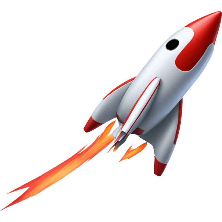 red flying rocket emoji