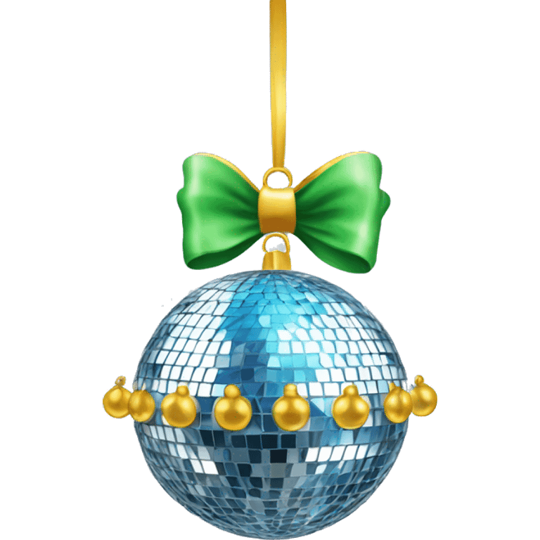 Disco ball with bow emoji