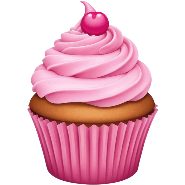 Cupcake with pink icing emoji