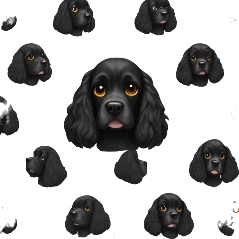 Black Cocker Spaniel  emoji