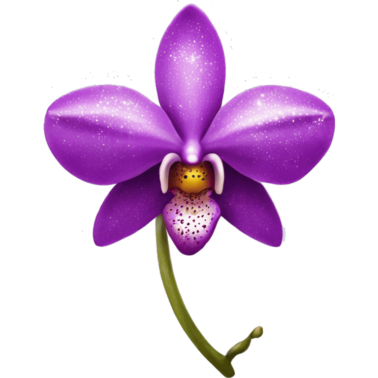 Purple orchid with sparkles  emoji