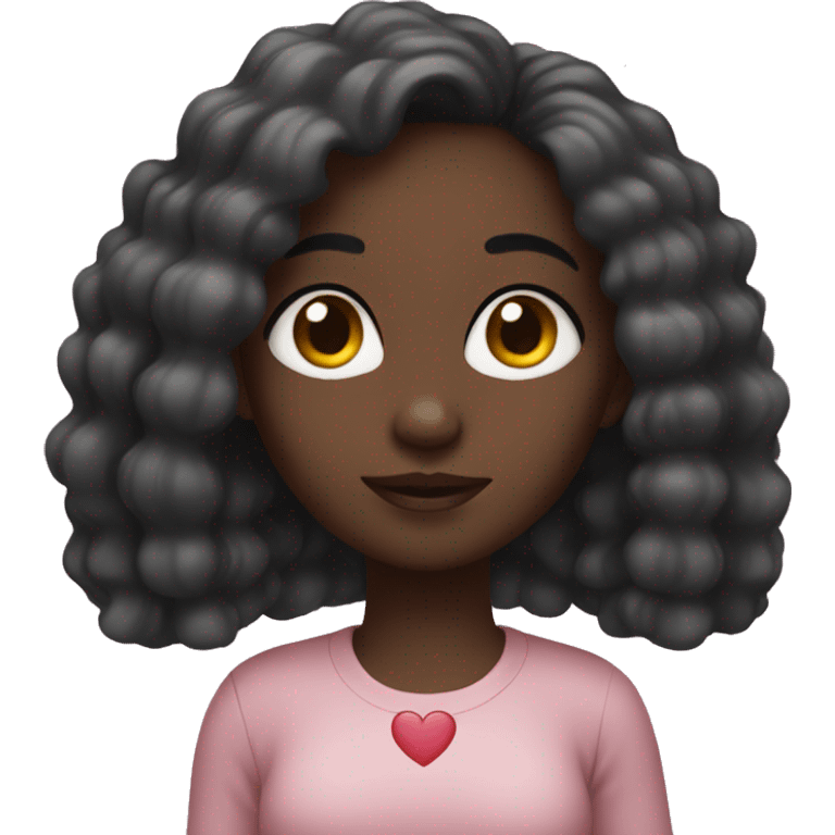 Black girl with heart eyes emoji