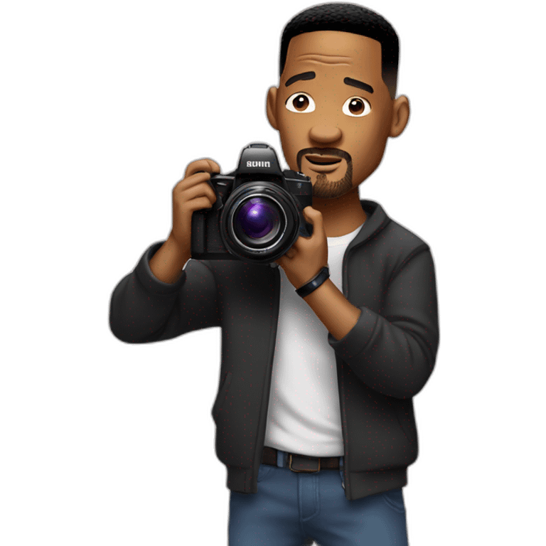 will smith whit a camera emoji