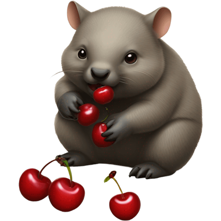 Wombat with cherrys emoji