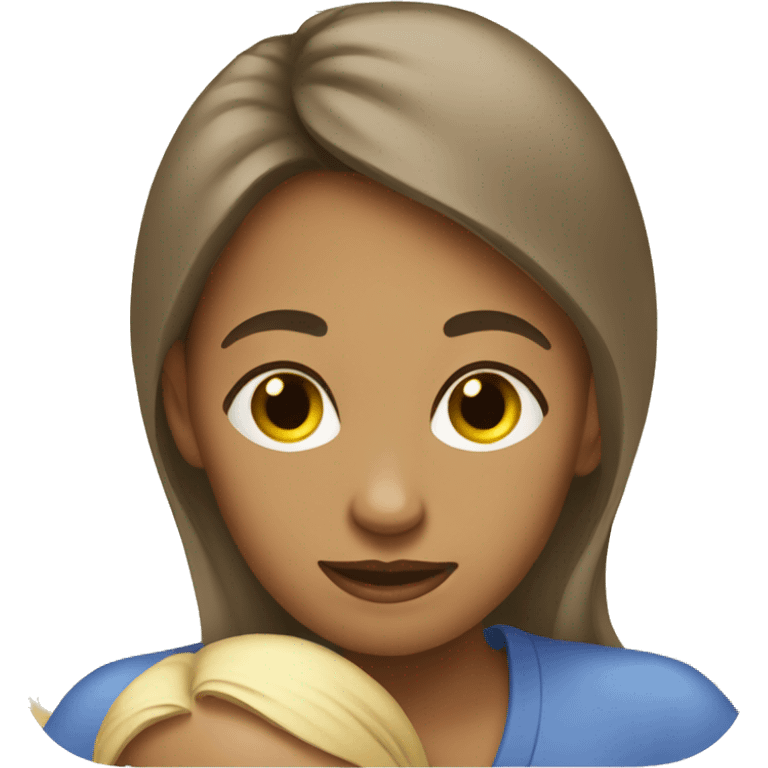 mom with baby emoji