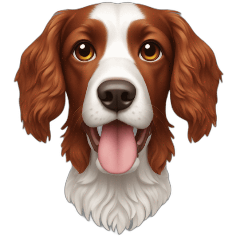 Breton red spaniel head emoji