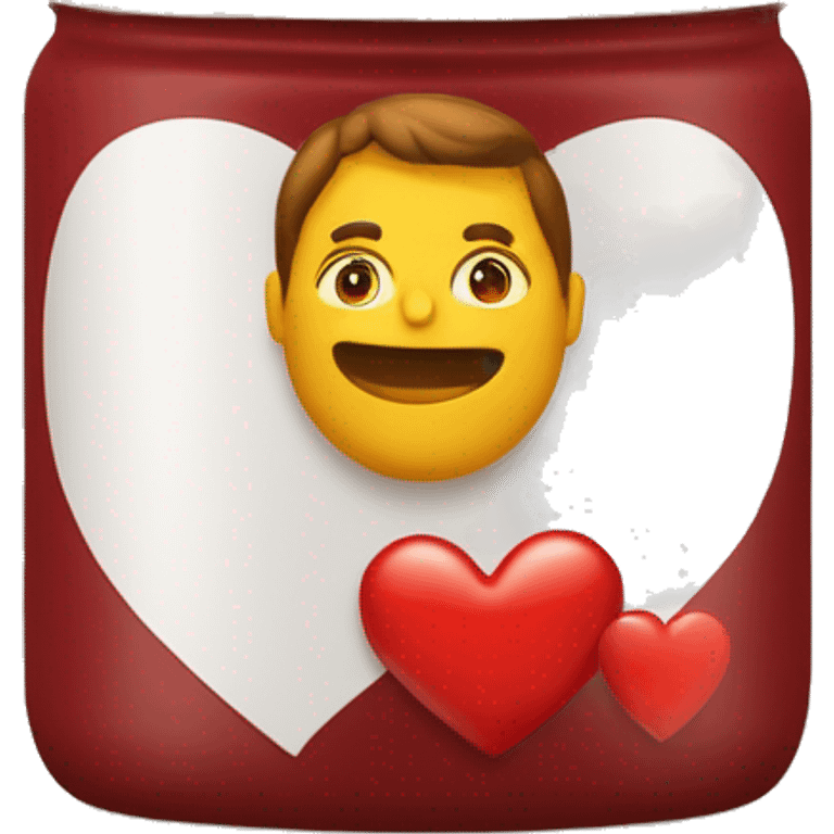 barattolo di miele e cuore rosso fasciato emoji