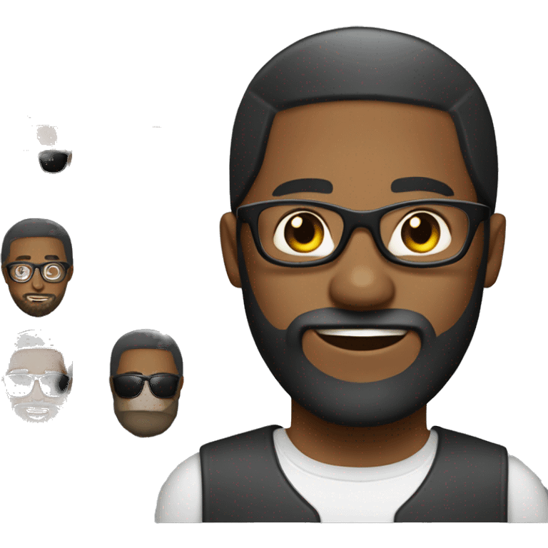 African American male with baclava add glasses and full beard  emoji