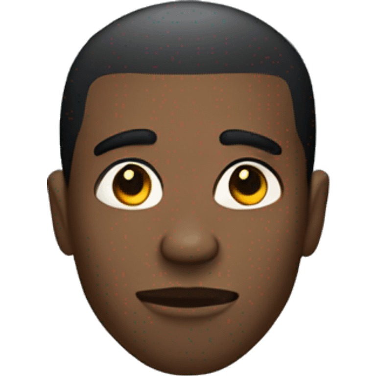 black guy with fade cut with big nose emoji