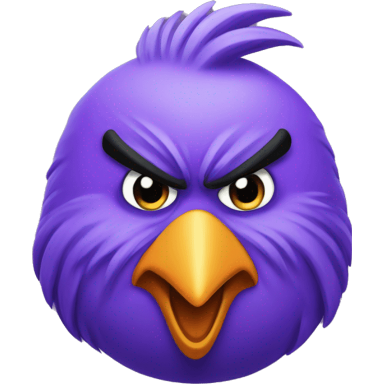 A purple angry budgee bird emoji