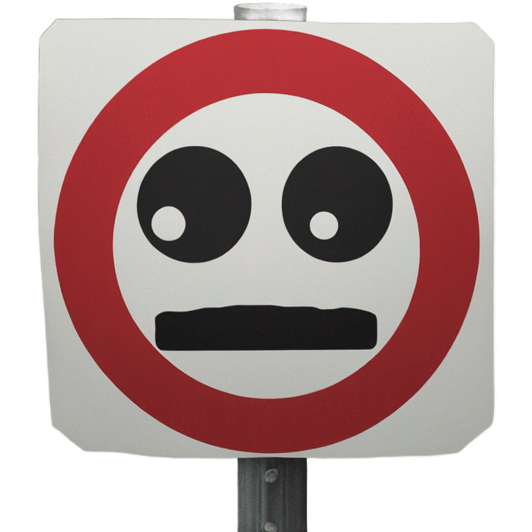 A "No Trespassing" sign on a road emoji