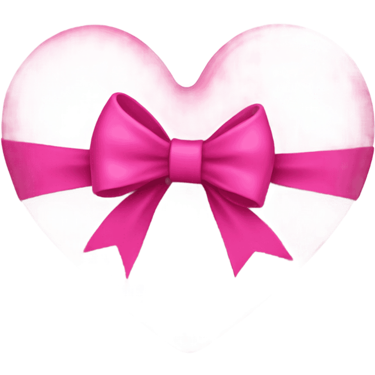 Heart with bow color is pink emoji