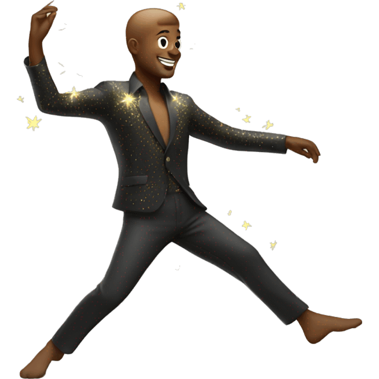 Dancing man with sparkles emoji