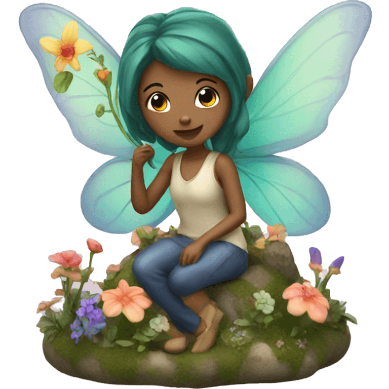 fairy in fairy garden emoji