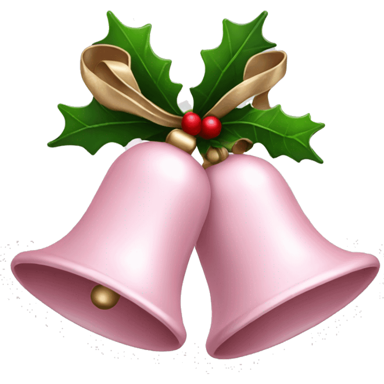 Light pink Christmas bells  emoji