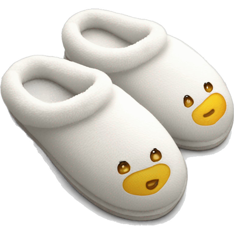 very warm slippers white  emoji