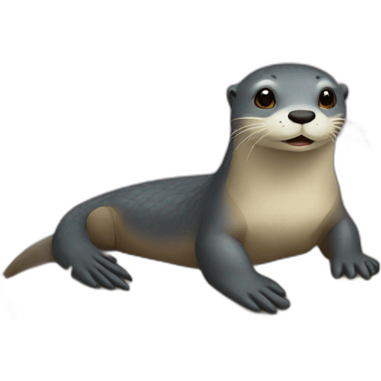 Loutre sur tortues emoji