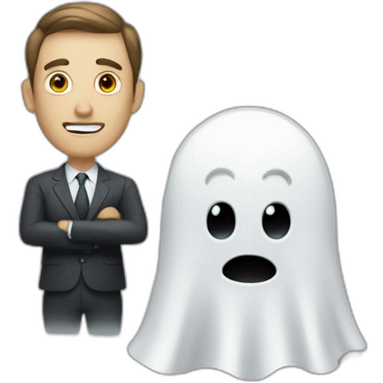 Businessman + evil + ghost emoji