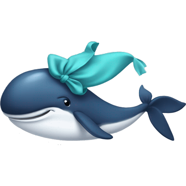 whale with bow on head emoji