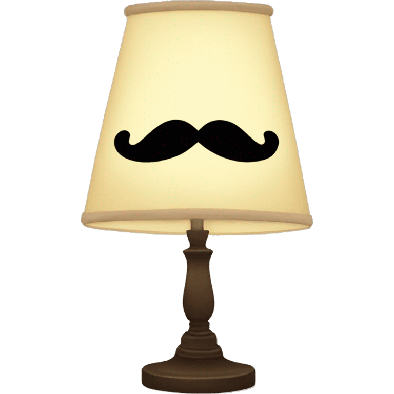 Lampshade mustache emoji