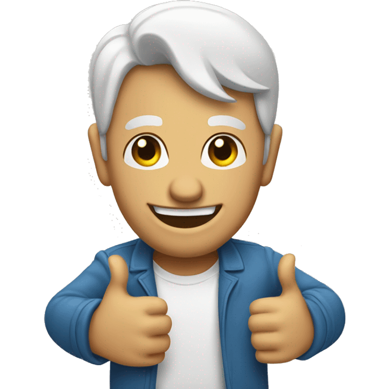 mascular man with thumbs up emoji