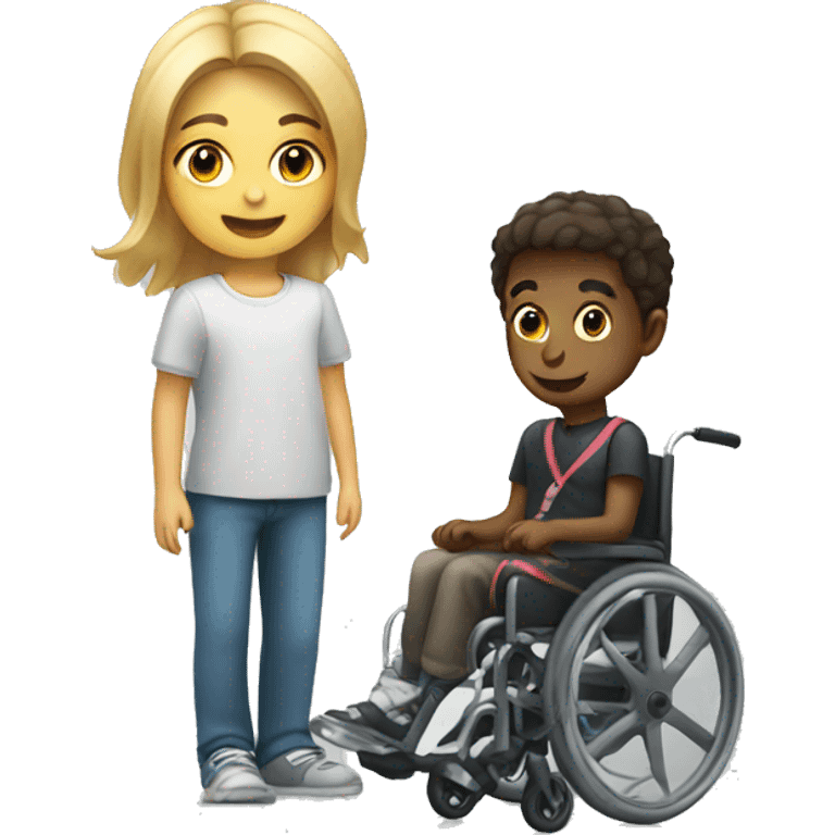 Kid in a wheelchair emoji