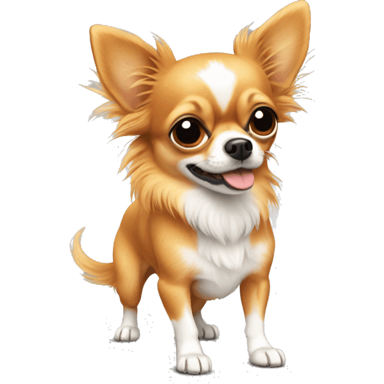 orange long hair chihuahua emoji