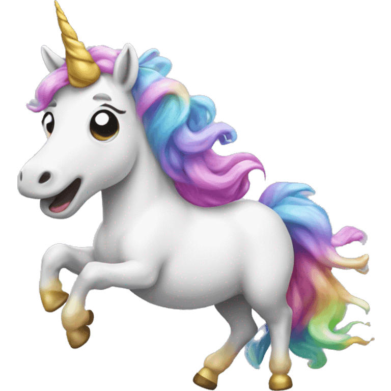 Unicorn farting rainbow  emoji