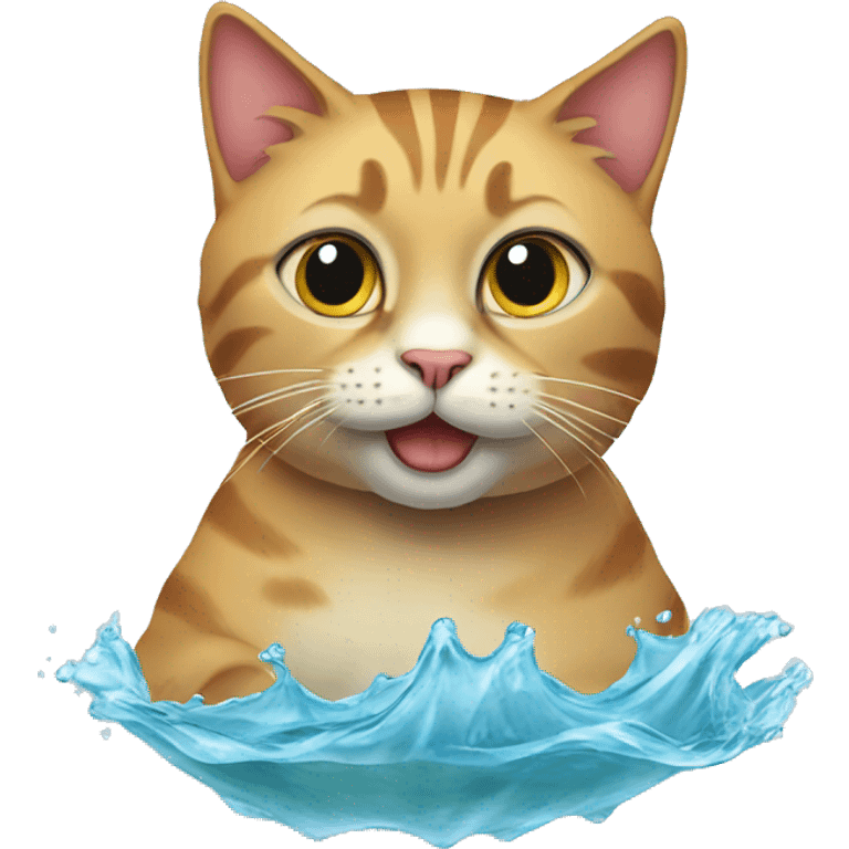 Cat out of the water emoji