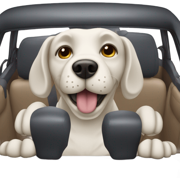 dog in a car emoji