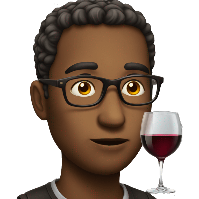 side eye with a wine glass emoji