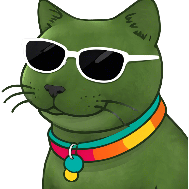 Cat with sunglasses emoji